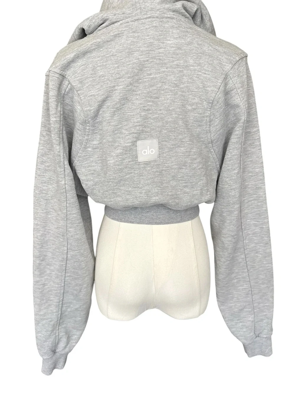 Alo Yoga Sweet Escape Zip Up Hoodie in Athletic Heather Grey Small - Picture 8 of 12